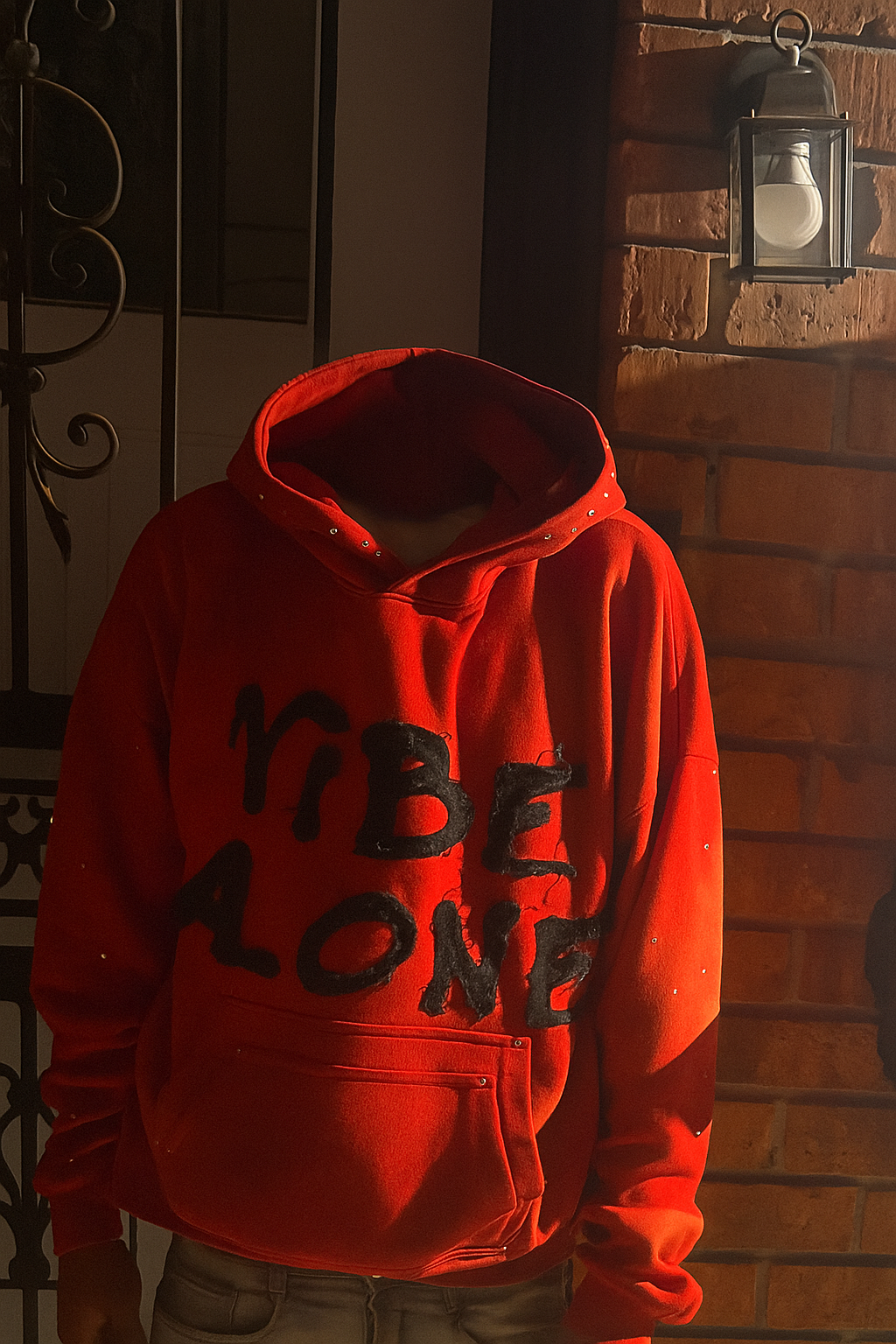 Vibe Alone Rhinestones Hoodies